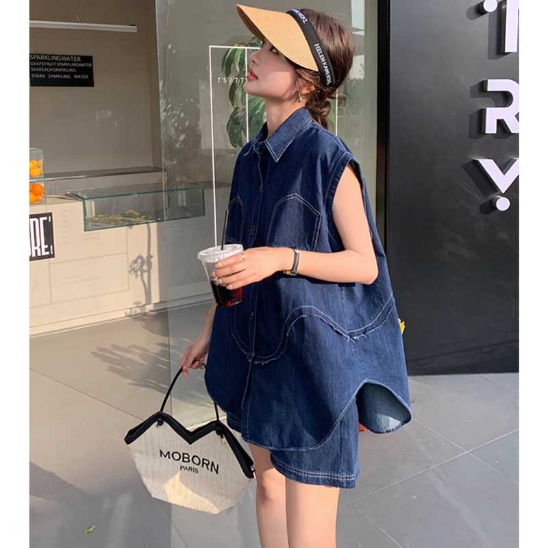 カジュアルデニムセットアップ