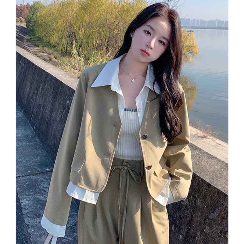 ホワイトカラージャケットセットアップ