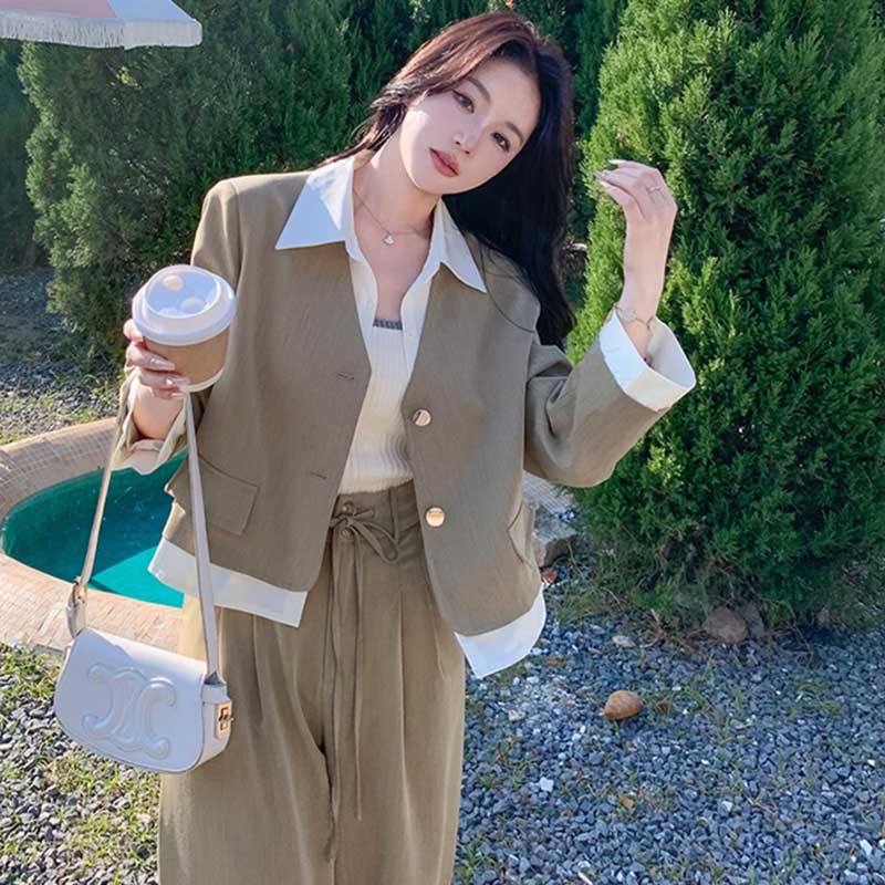 ホワイトカラージャケットセットアップ