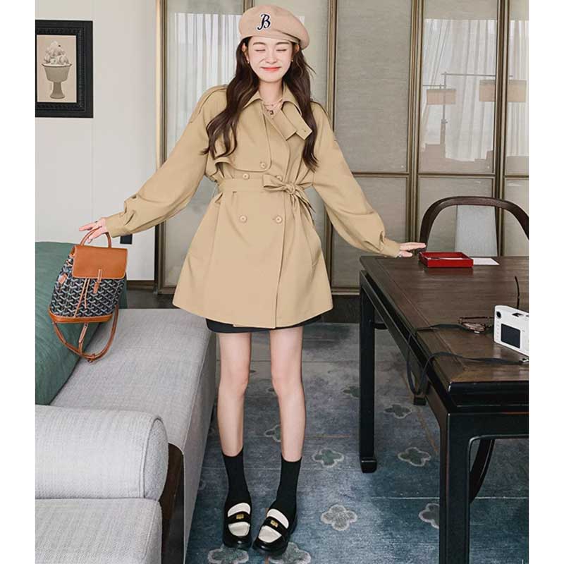 ラグランスリーブトレンチコート