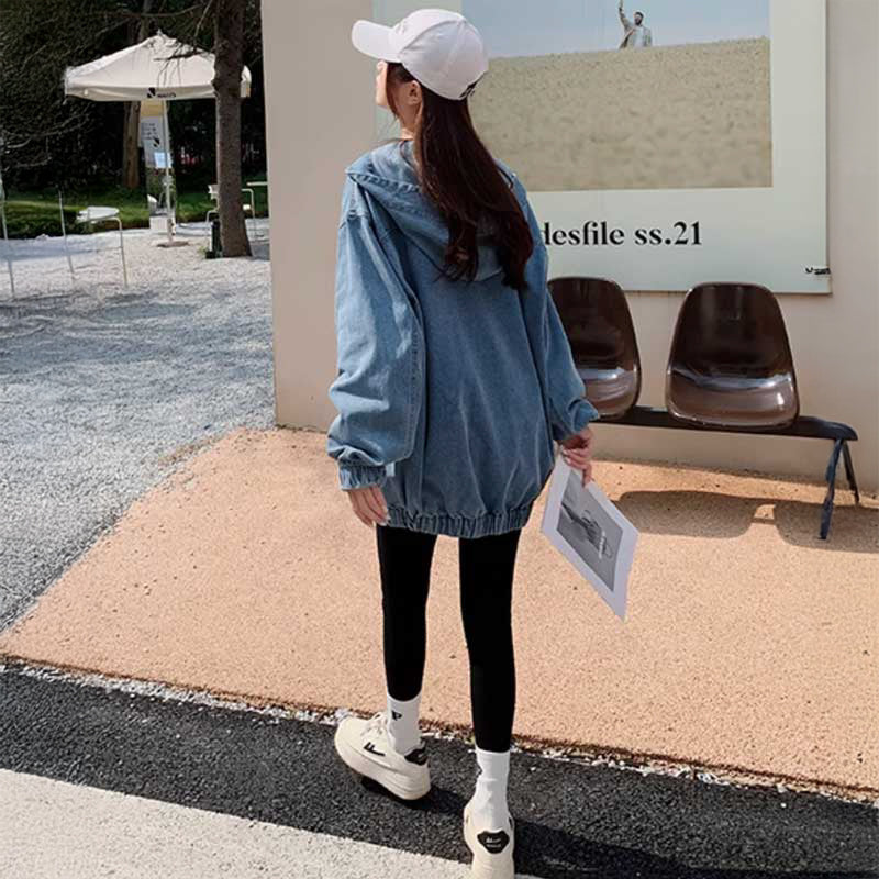 オーバーサイズデニムフーディー