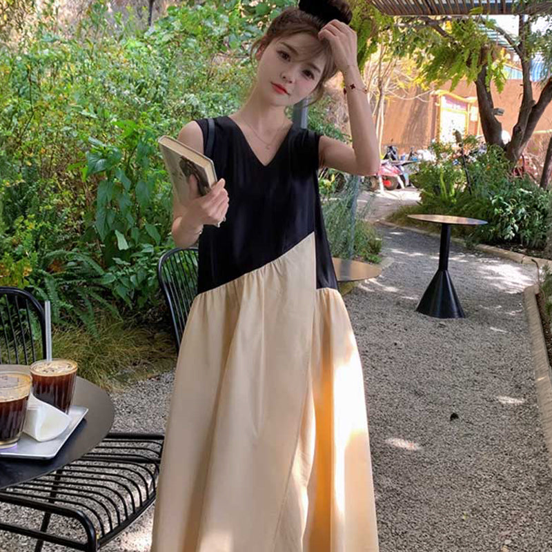 ツートンスリットワンピース