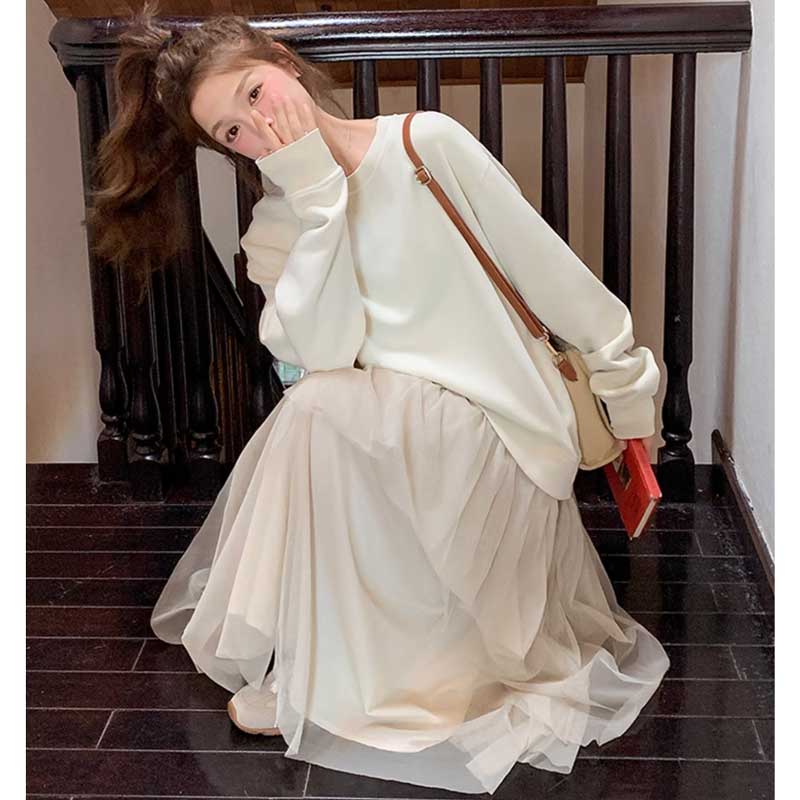 チュールスカートワンピース