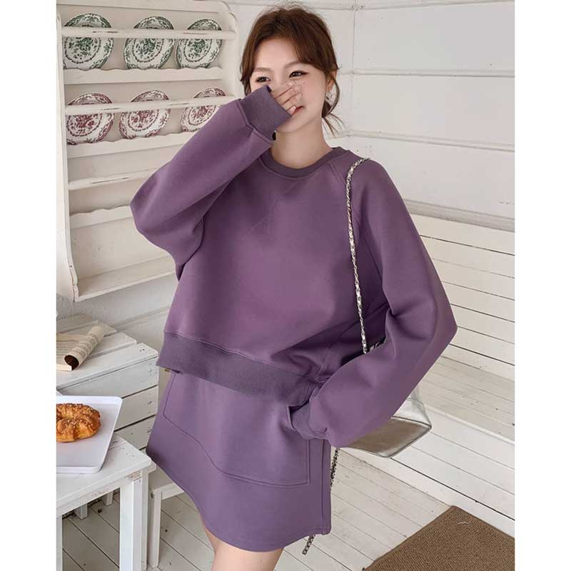 パープルスウェットセットアップ