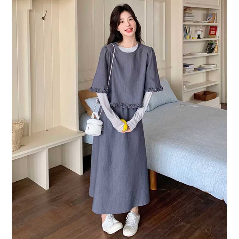 フリルトップス×スカートセットアップ