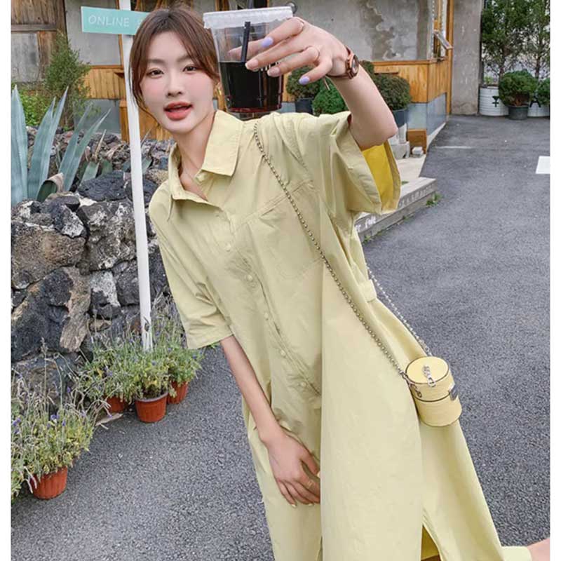 イエローシャツワンピース