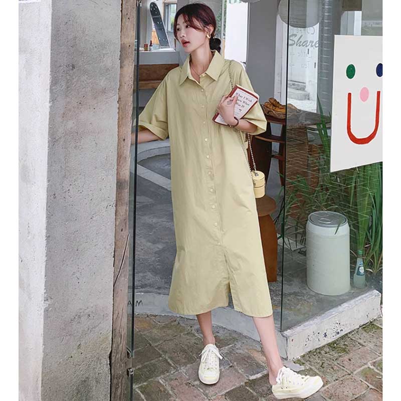 イエローシャツワンピース