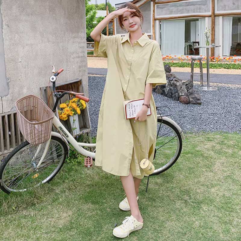 イエローシャツワンピース