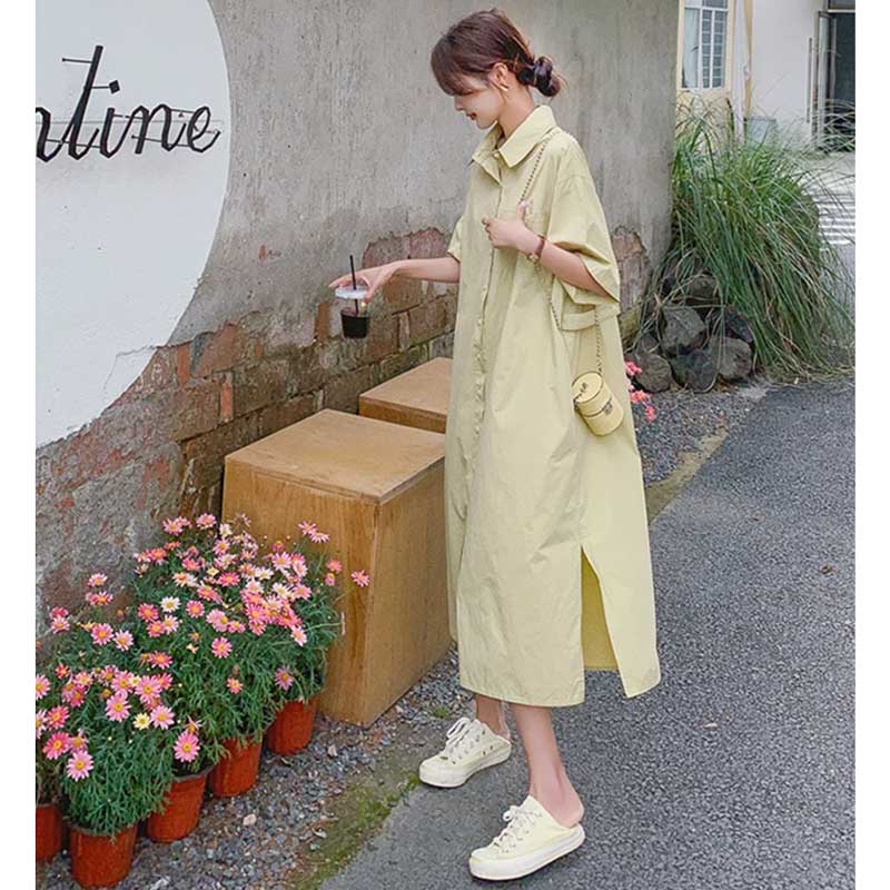 イエローシャツワンピース