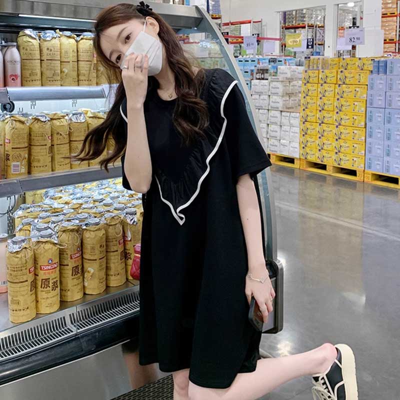 ブラックフリルワンピース