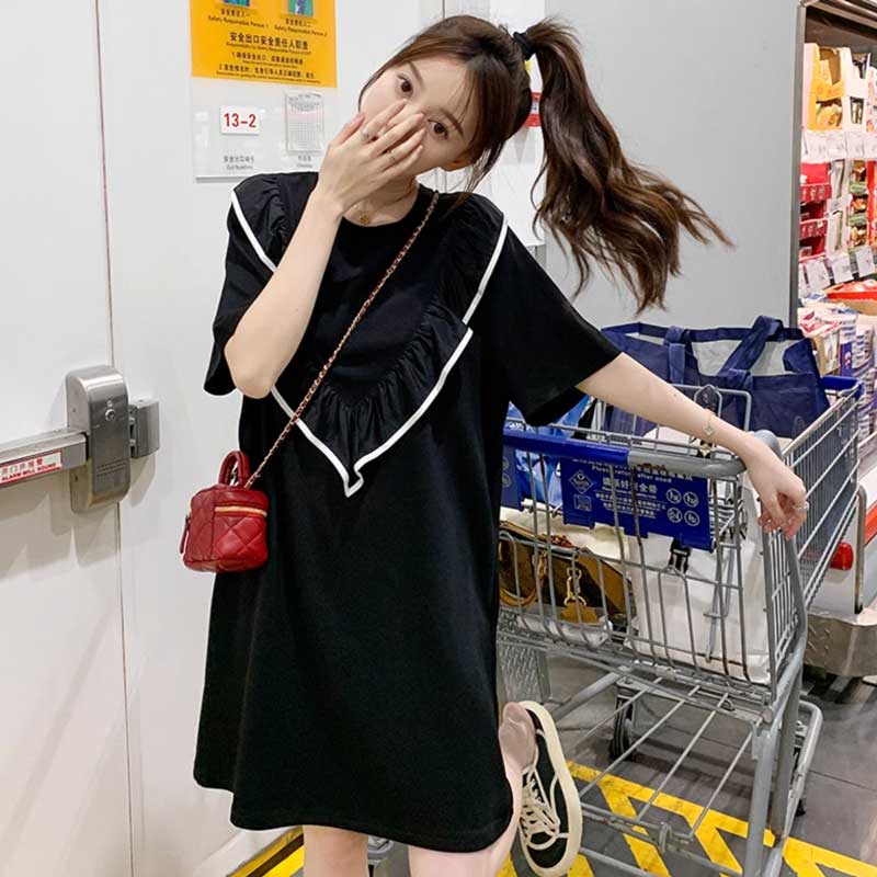 ブラックフリルワンピース