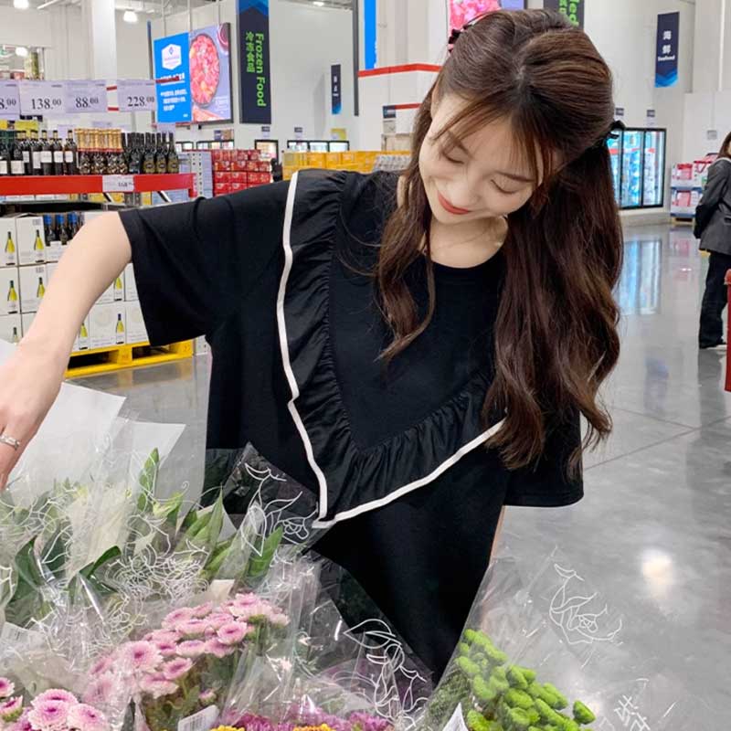 ブラックフリルワンピース