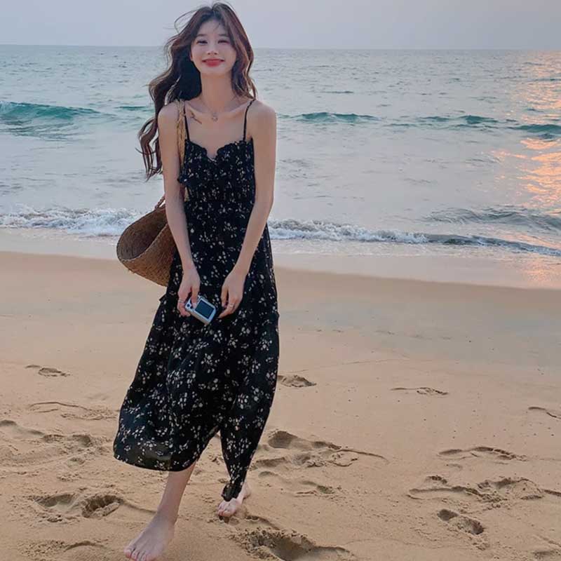 フローラルキャミソールワンピース