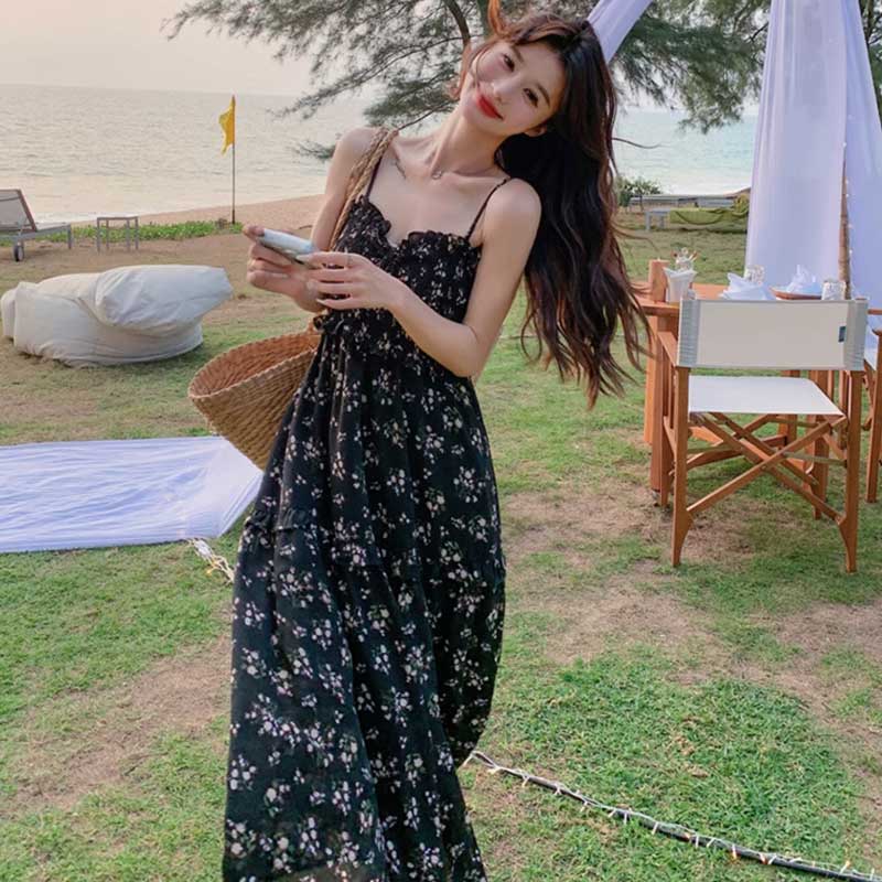 フローラルキャミソールワンピース