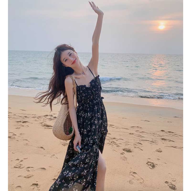 フローラルキャミソールワンピース