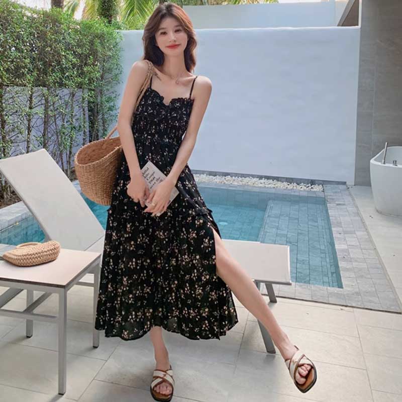 フローラルキャミソールワンピース