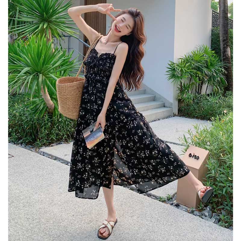 フローラルキャミソールワンピース