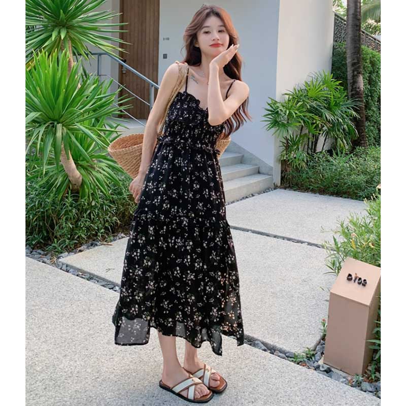 フローラルキャミソールワンピース