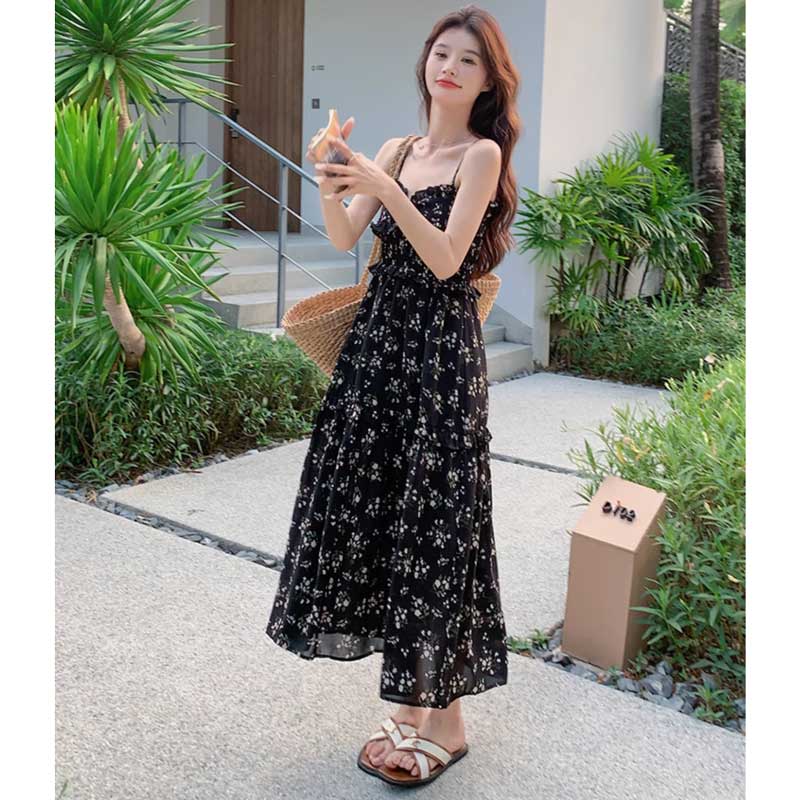 フローラルキャミソールワンピース