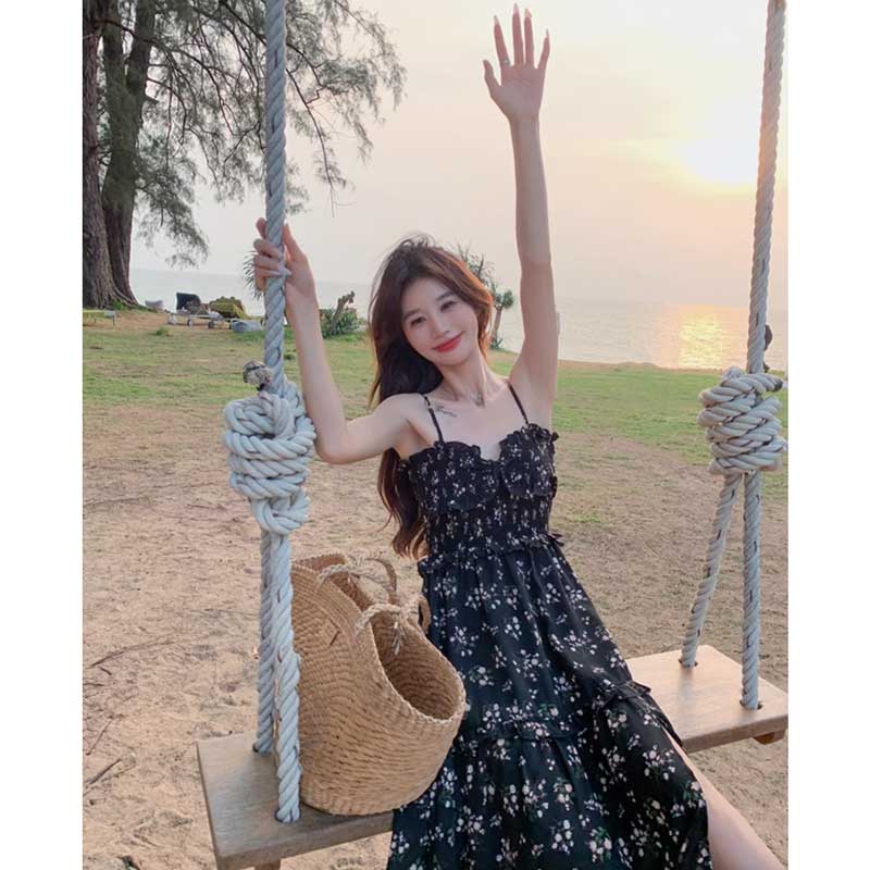 フローラルキャミソールワンピース