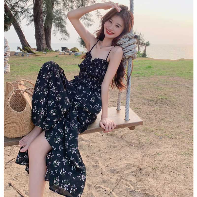 フローラルキャミソールワンピース