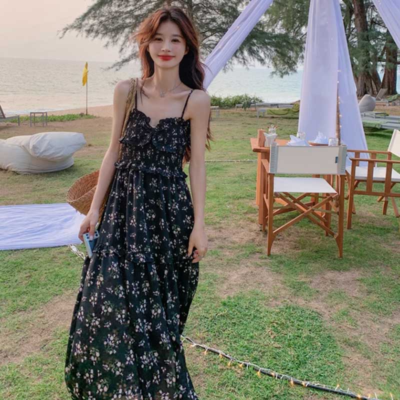 フローラルキャミソールワンピース