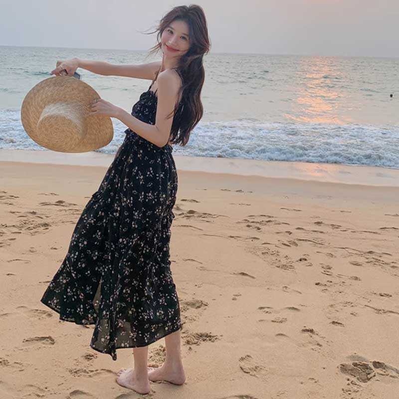 フローラルキャミソールワンピース