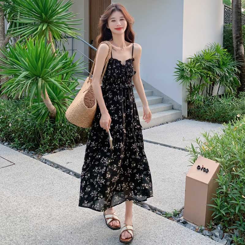 フローラルキャミソールワンピース