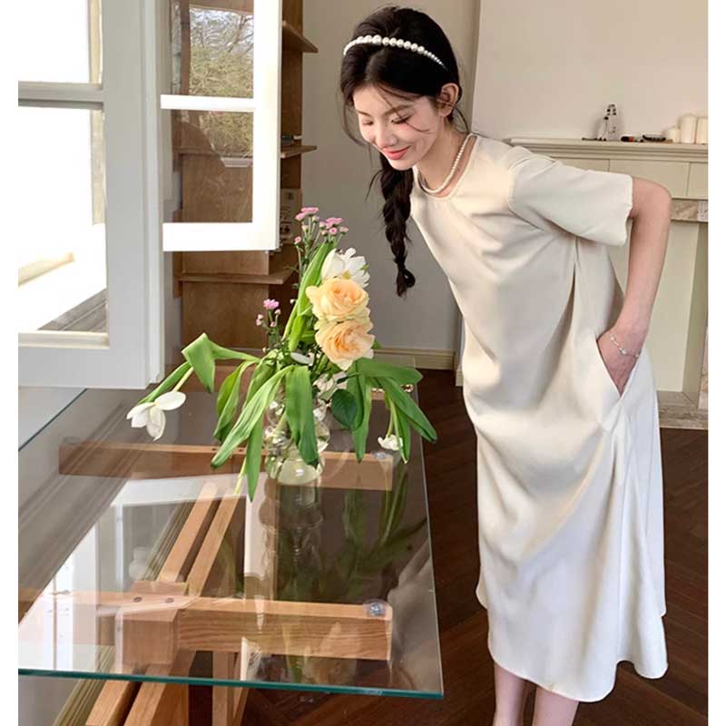 シンプルTシャツワンピース(2colors)