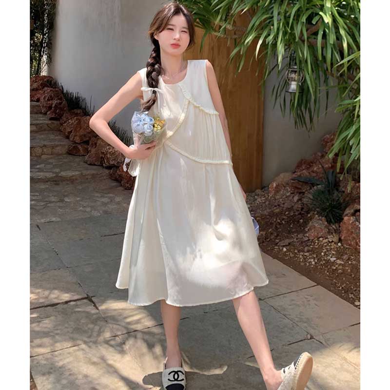 アイボリーノースリーブワンピース