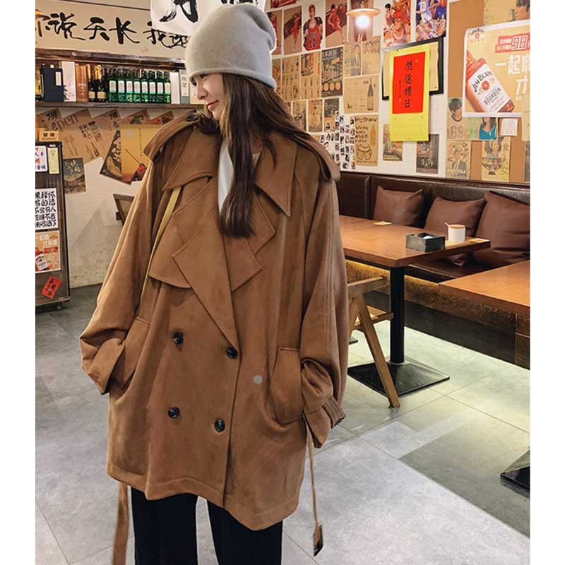 スエードトレンチコート