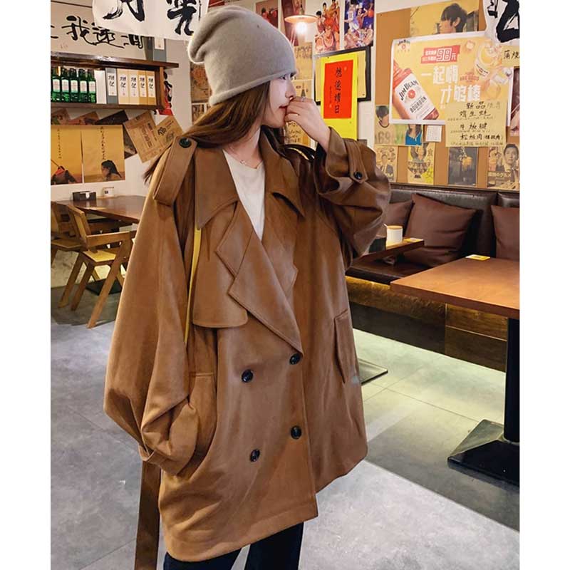 スエードトレンチコート