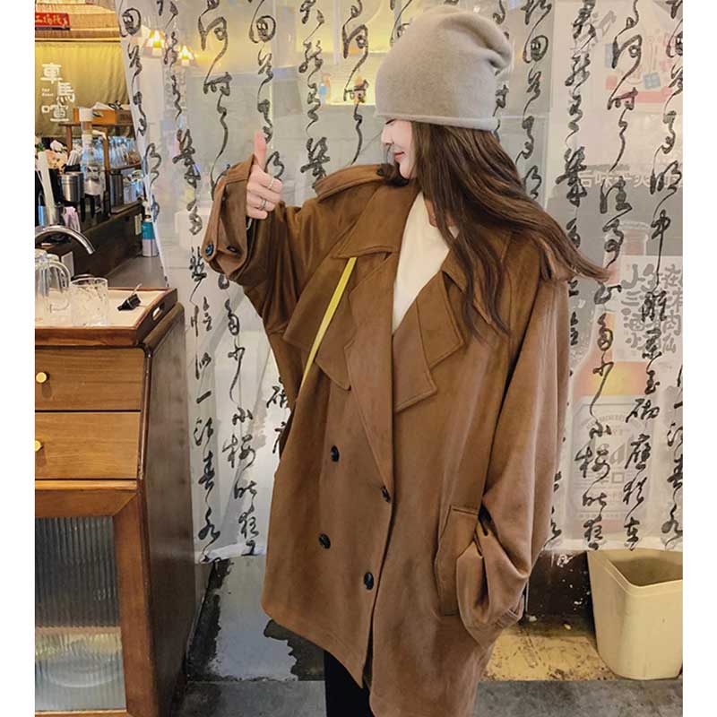 スエードトレンチコート