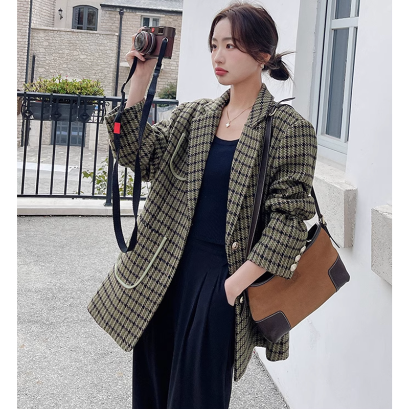 グリーンチェックジャケット