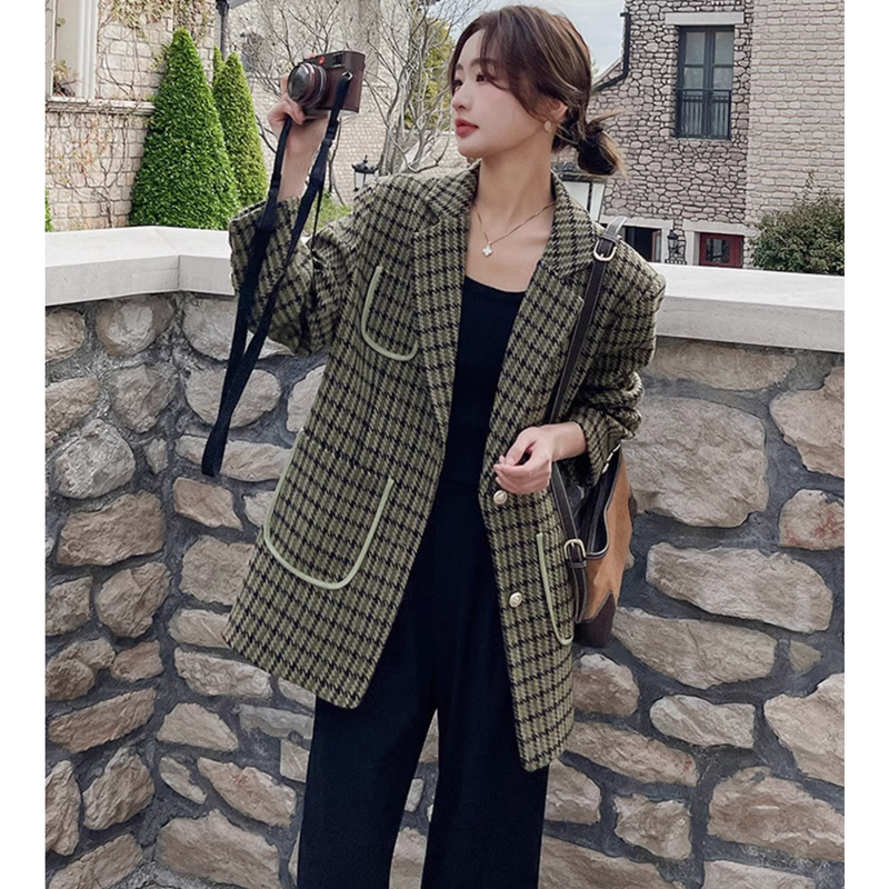 グリーンチェックジャケット