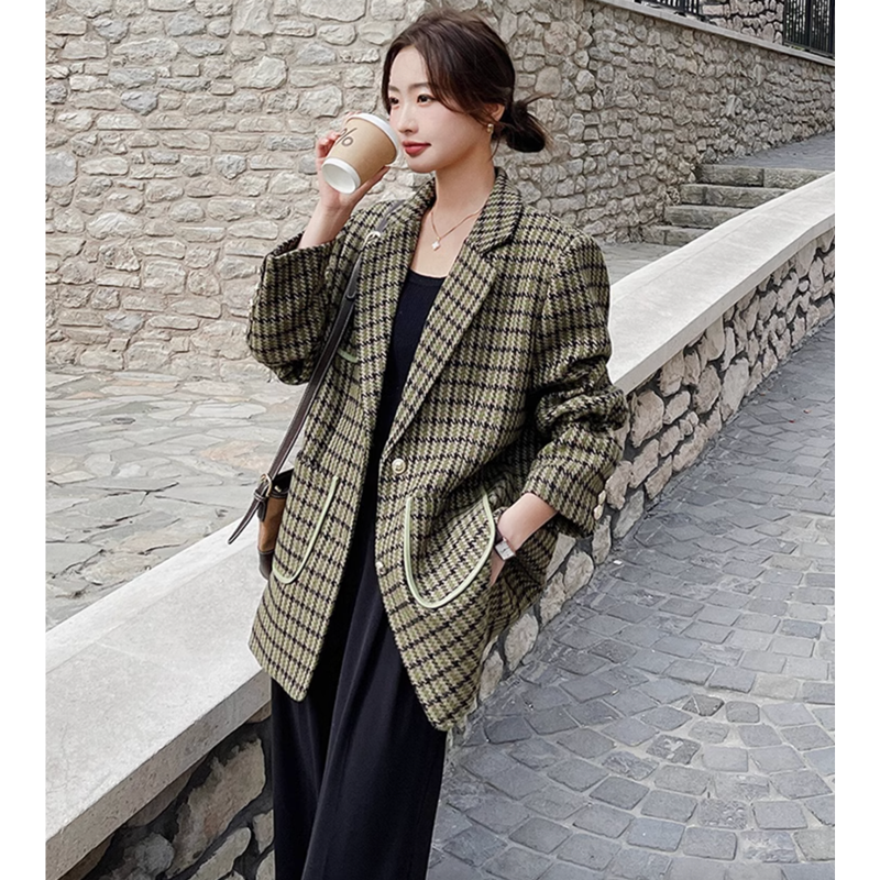 グリーンチェックジャケット