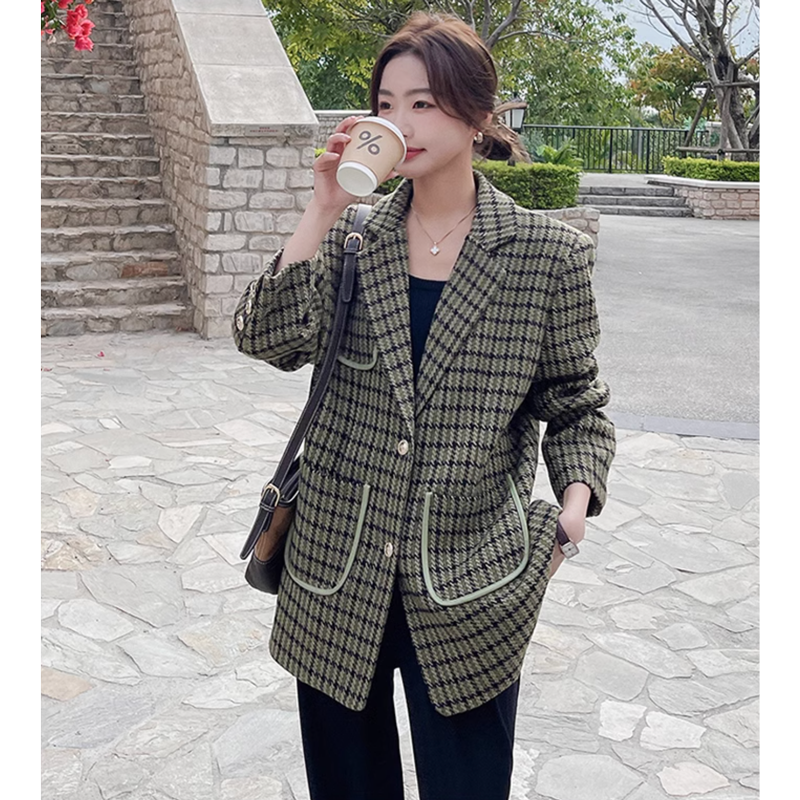 グリーンチェックジャケット