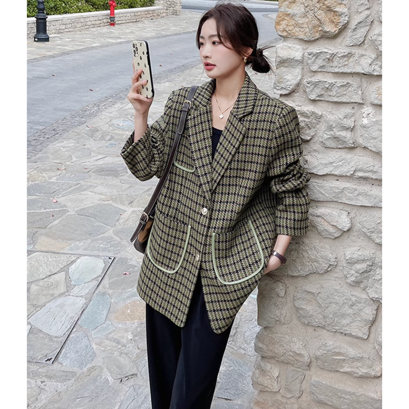 グリーンチェックジャケット