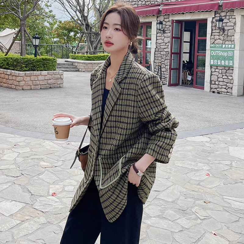 グリーンチェックジャケット