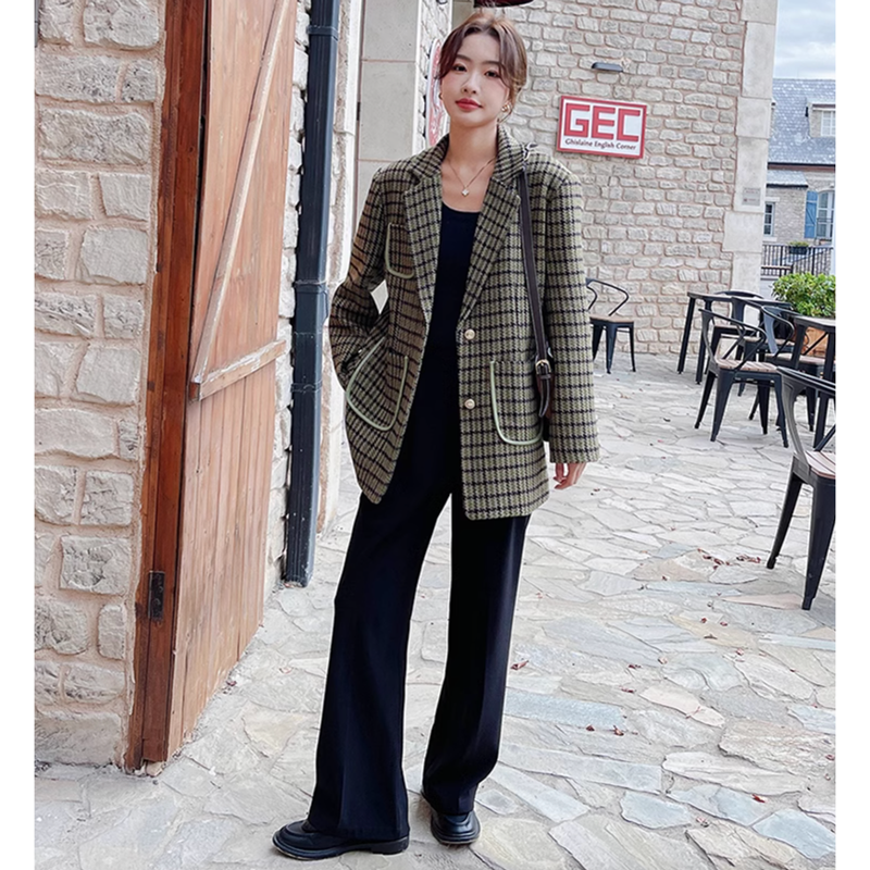 グリーンチェックジャケット