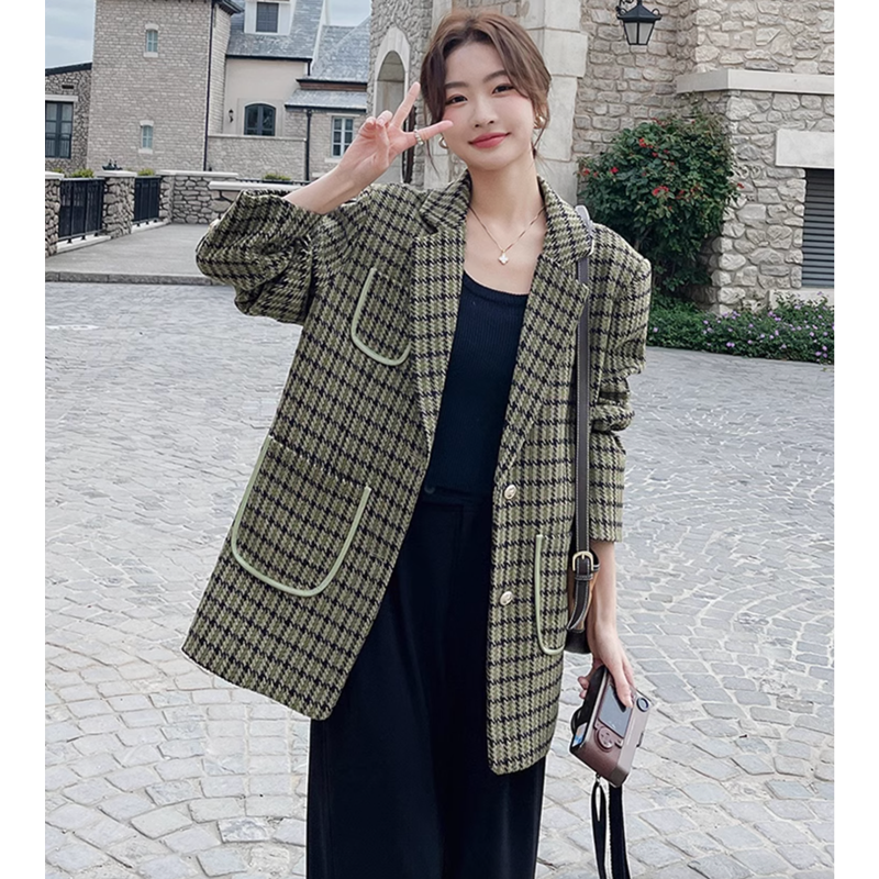 グリーンチェックジャケット