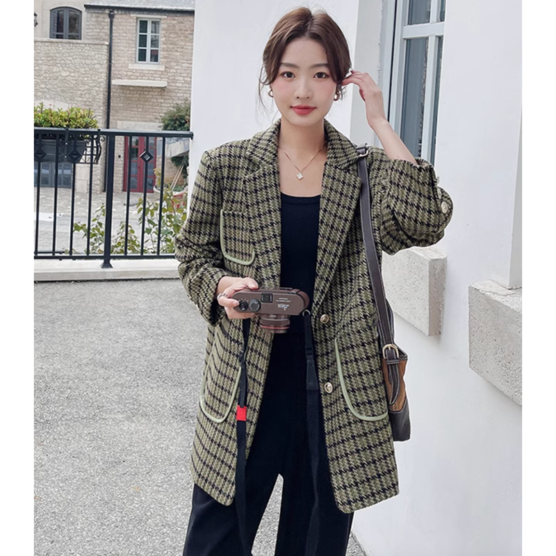 グリーンチェックジャケット