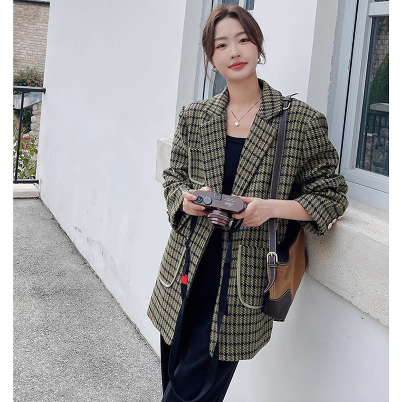 グリーンチェックジャケット