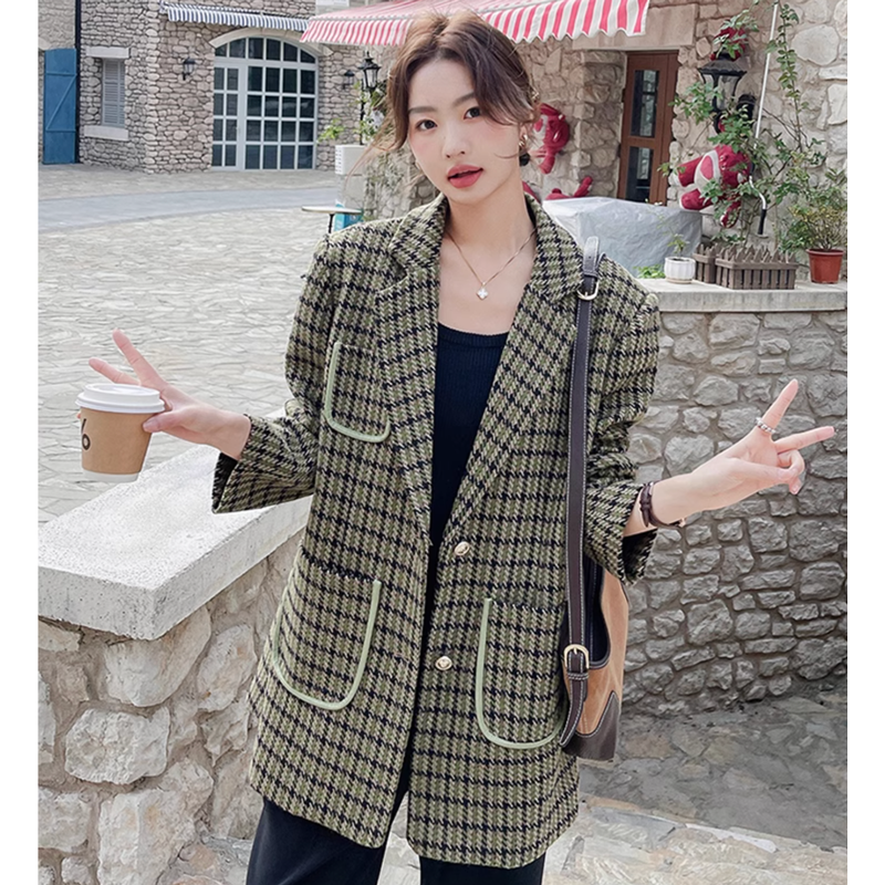 グリーンチェックジャケット