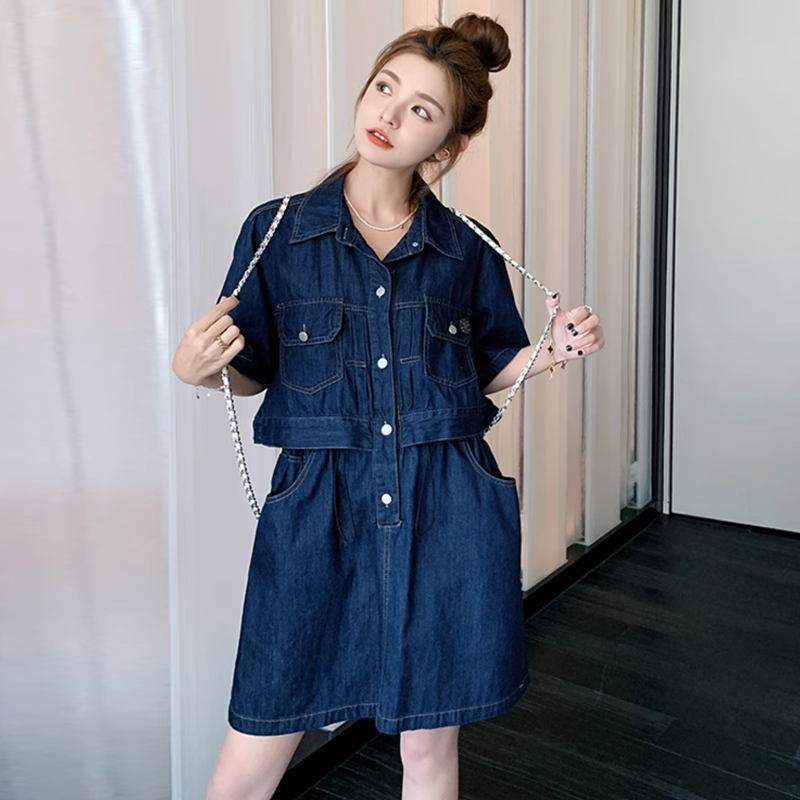 ワイドデニムワンピース(2colors)