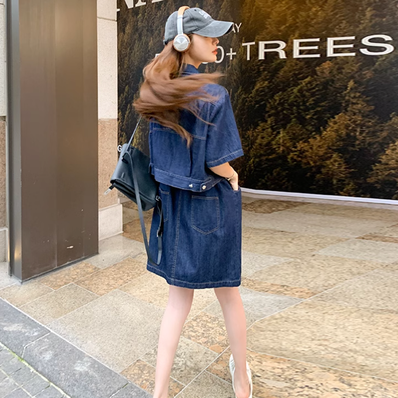 ワイドデニムワンピース(2colors)