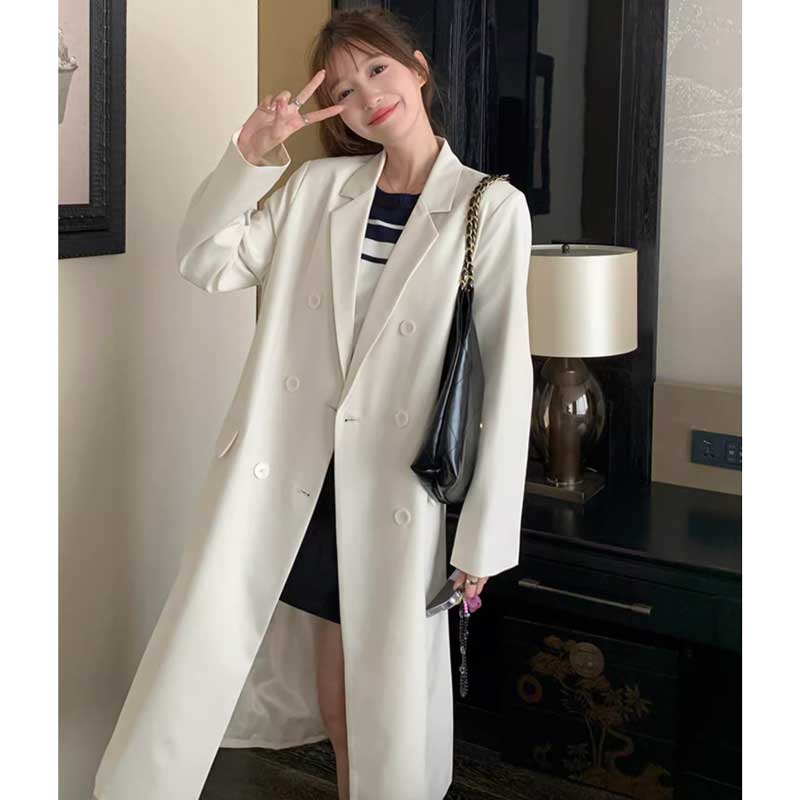 ダブルボタンロングジャケット