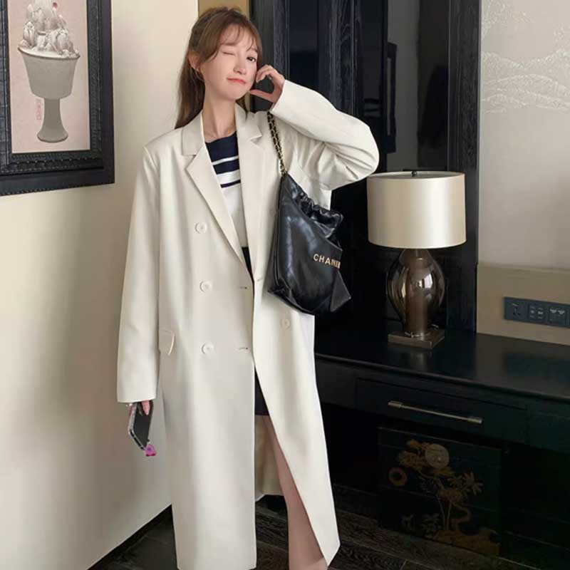 ダブルボタンロングジャケット