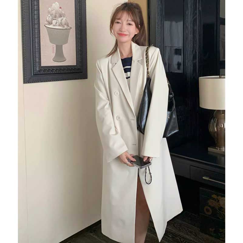 ダブルボタンロングジャケット