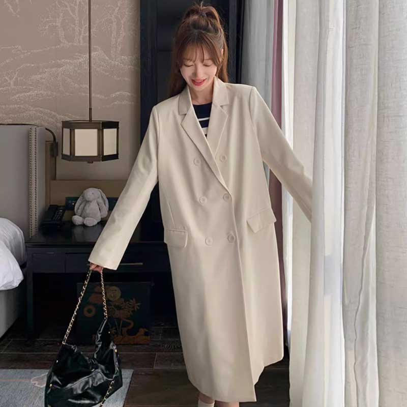 ダブルボタンロングジャケット